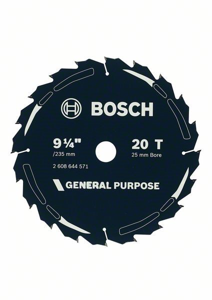 BOSCH WOOD SAW BLADE 9-1/4'' X 25/20/16 X 20 TEETH 